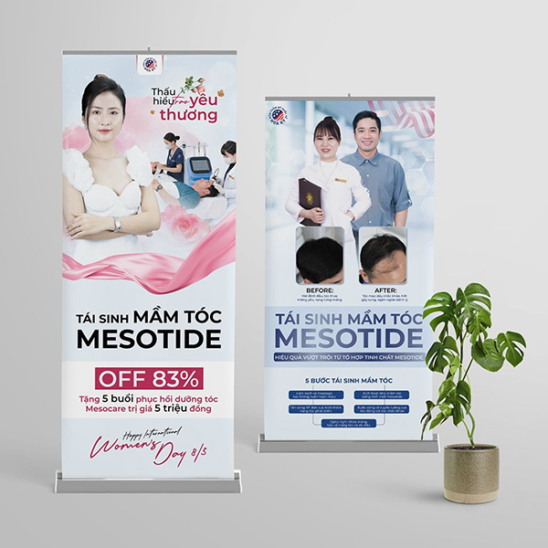 In standee quảng cáo sự kiện lấy liền
