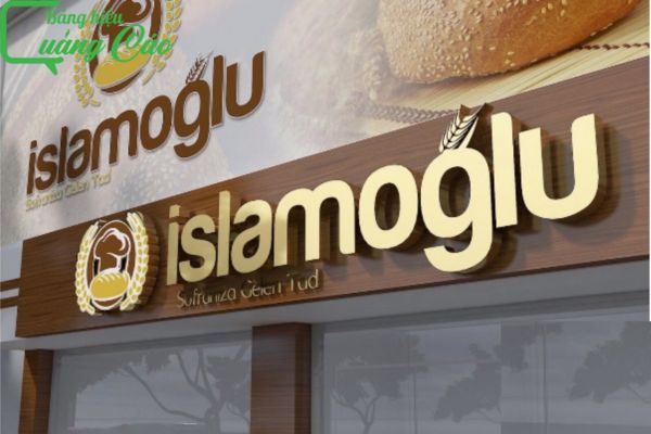 Bảng hiệu 3d bằng inox Islamoglu