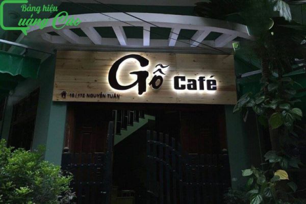 Bảng hiệu 3d quán cafe Gỗ Cafe