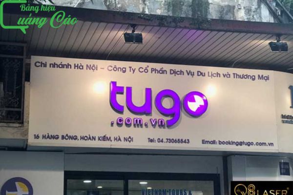 Bảng hiệu dịch vụ du lịch đèn led Tugo