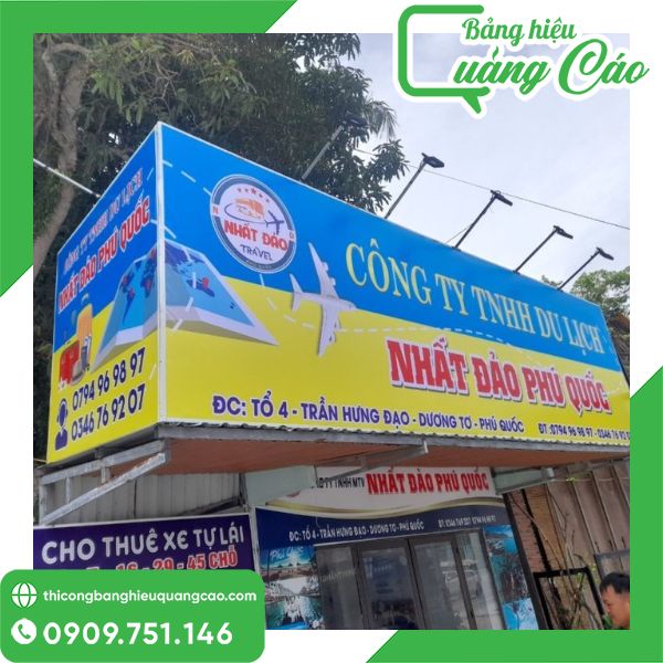 Bảng hiệu dịch vụ du lịch Nhất Đảo Phú Quốc