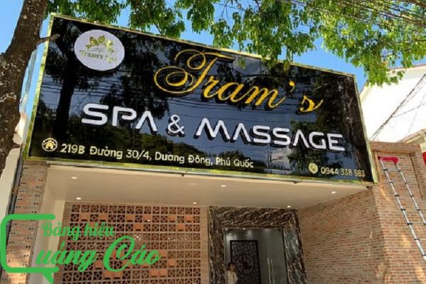 Bảng hiệu massage Tram
