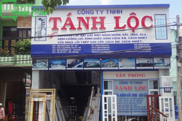 Bảng hiệu nhôm kính bằng alu Tánh Lộc