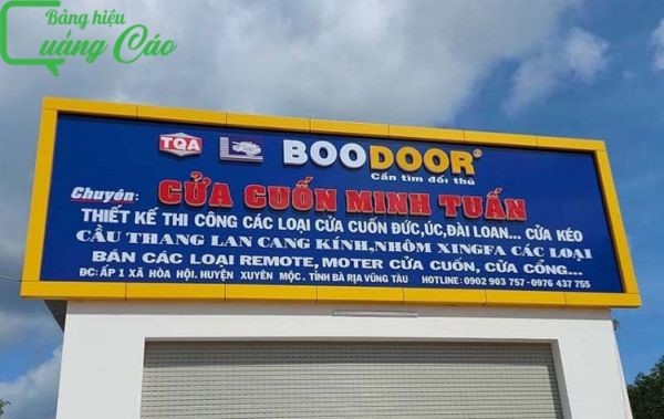 Bảng hiệu nhôm kính sinh động Minh Tuấn