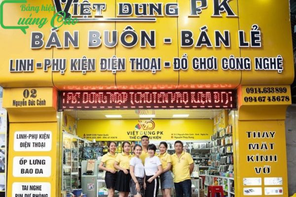 Bảng hiệu phụ kiện điện thoại Việt Dung PK