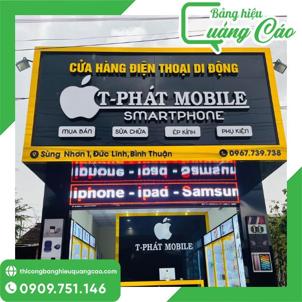 Bảng hiệu phụ kiện điện thoại T-Phát Mobile