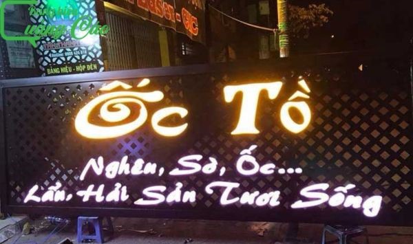 Bảng hiệu qu&aacute;n ốc Tồ phong c&aacute;ch hiện đại