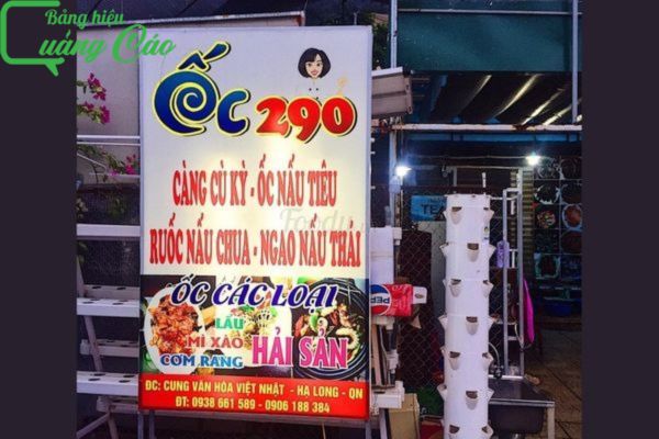 Bảng hiệu qu&aacute;n ốc truyền thống Ốc 290