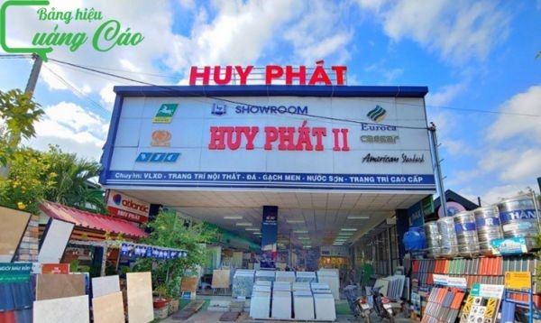 Bảng hiệu vật liệu xây dựng Huy Phát II
