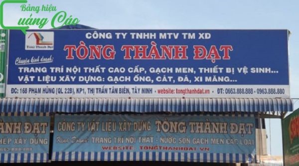 Bảng hiệu vật liệu xây dựng Tòng Thành Đạt