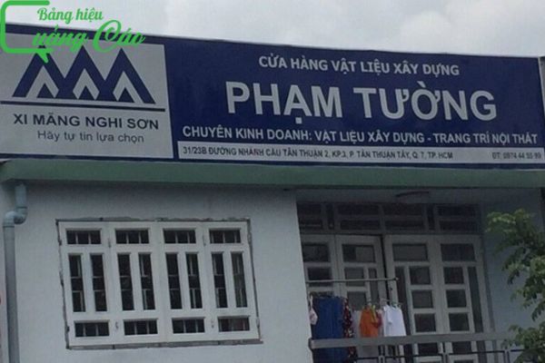 Bảng hiệu vật liệu xây dựng truyền thống Phạm Tường