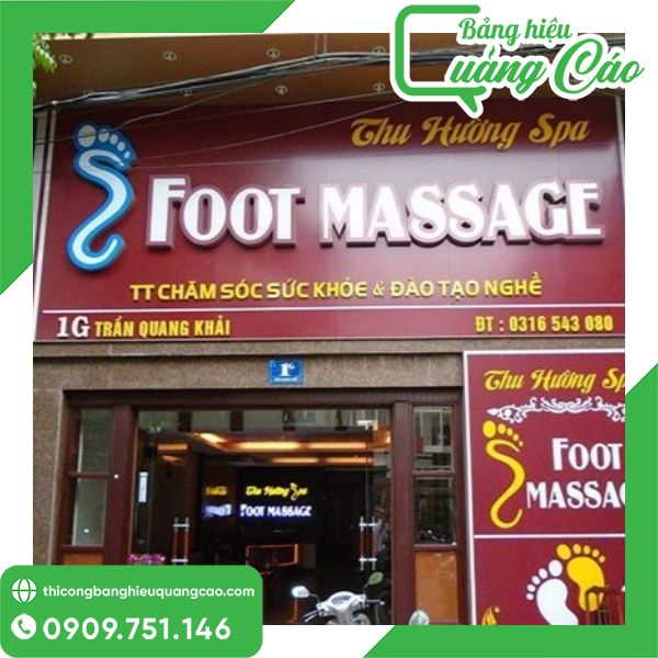 Mẫu bảng hiệu massage đẹp mắt, sang trọng