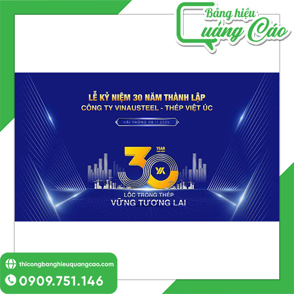 25+ Mẫu Backdrop Kỷ Niệm Th&agrave;nh Lập C&ocirc;ng Ty Sang Trọng & Ấn Tượng