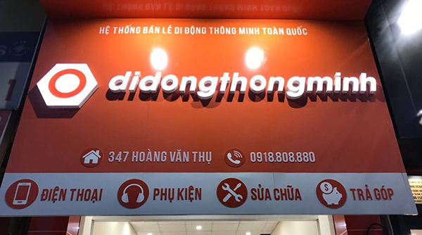 Mẫu bảng hiệu điện thoại di động th&ocirc;ng minh