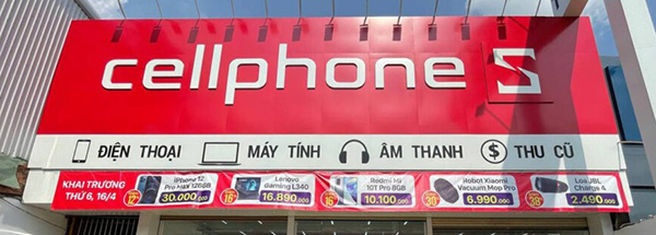 Mẫu biển hiệu cửa h&agrave;ng điện thoại Cellphone S