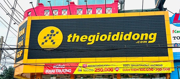 Mẫu bảng hiệu cửa h&agrave;ng Thegioididong