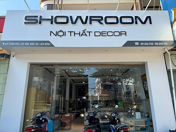 Mẫu bảng hiệu showroom nội thất decor đẹp