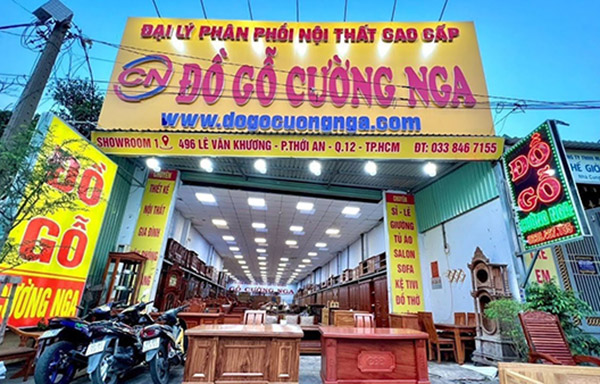 Mẫu bảng hiệu nội thất đồ gỗ Cường Nga