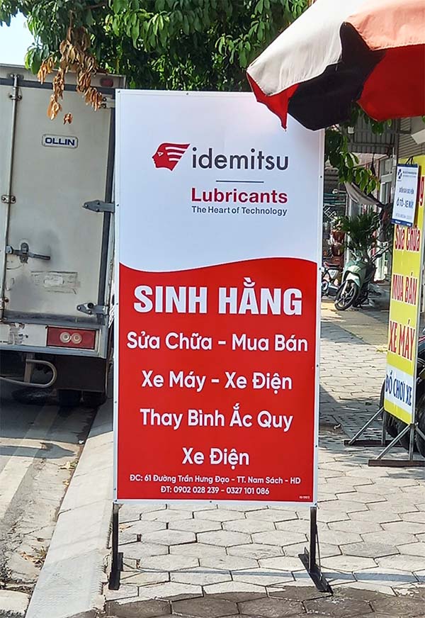 Mẫu biển vẫy sửa xe m&aacute;y đẹp, thu h&uacute;t