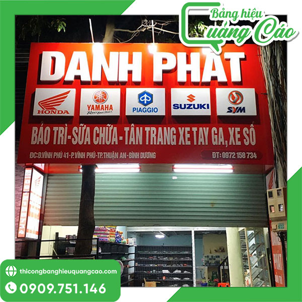 35+ Mẫu Bảng Hiệu Sửa Xe M&aacute;y Đẹp, Hiện Đại V&agrave; Ấn Tượng