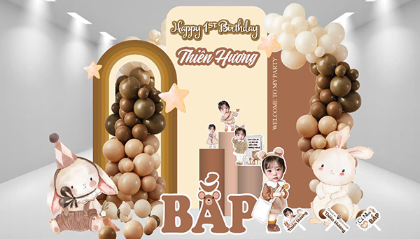 Thiết kế ph&ocirc;ng nền sinh nhật b&eacute; g&aacute;i đẹp, theo y&ecirc;u cầu