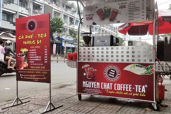 Mẫu bảng hiệu cafe mang đi đẹp, thu h&uacute;t
