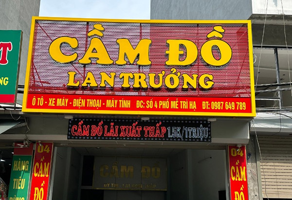 Mẫu biển hiệu cầm đồ đẹp