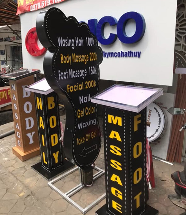 Mẫu biển bẫy massage nổi bật, thu h&uacute;t