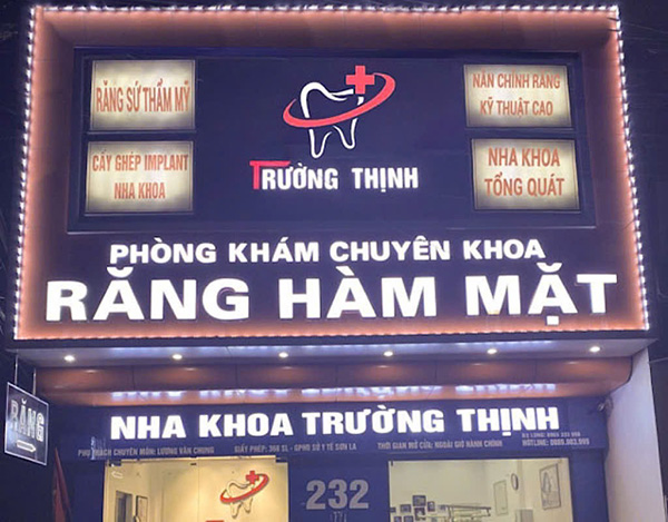 Mẫu biển LED nha khoa Trường Thịnh