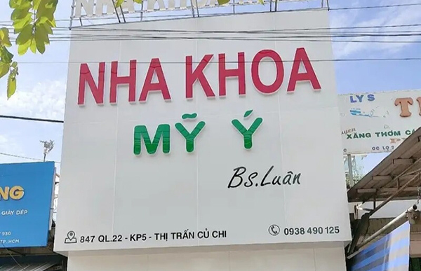 Mẫu biển hiệu phòng khám nha khoa Mỹ Ý