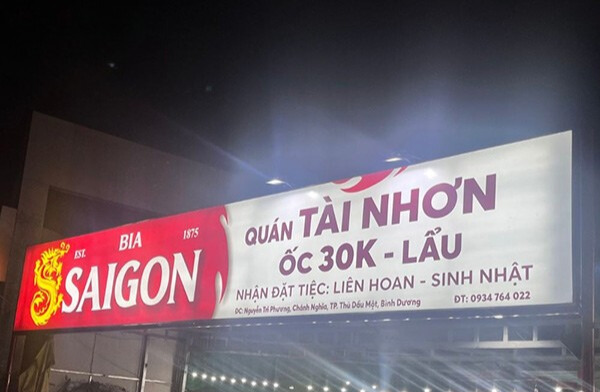 Mẫu bảng hiệu qu&aacute;n nhậu in bạt Hiflex gi&aacute; rẻ