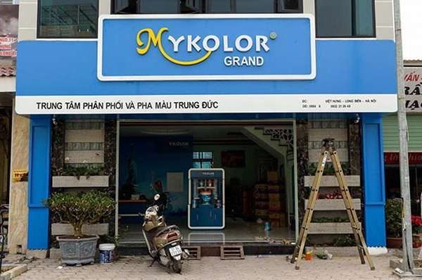 Mẫu biển quảng c&aacute;o sơn Mycolor Grand