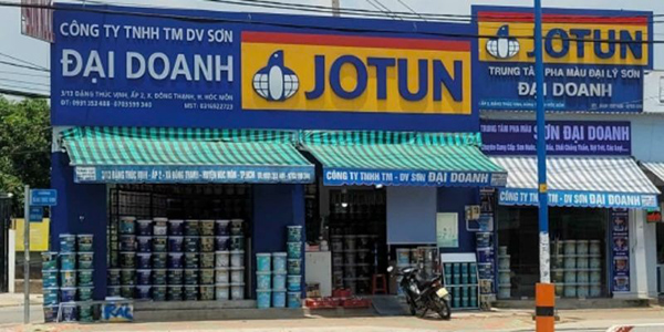 Mẫu bảng hiệu sơn Đại Doanh thuộc nh&agrave; ph&acirc;n phối JOTUN