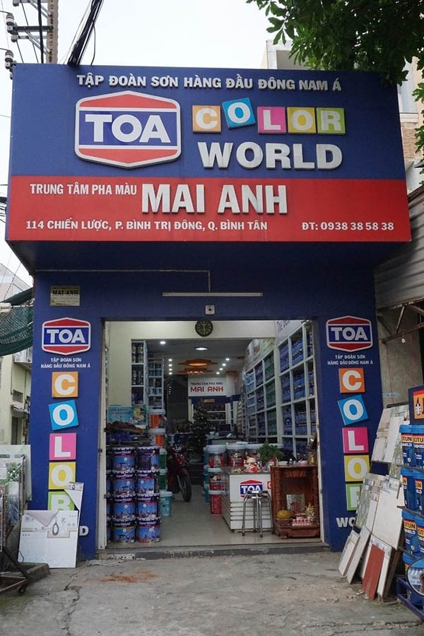 Mẫu bảng hiệu đại l&yacute; sơn Mai Anh