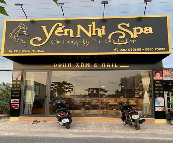 Mẫu bảng hiệu spa đơn giản