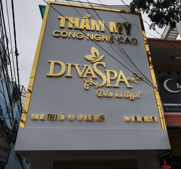Mẫu bảng hiệu spa sang trọng, hiện đại
