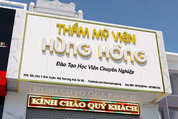 Thiết kế bảng hiệu thẩm mỹ viện đẹp, trọn g&oacute;i TPHCM