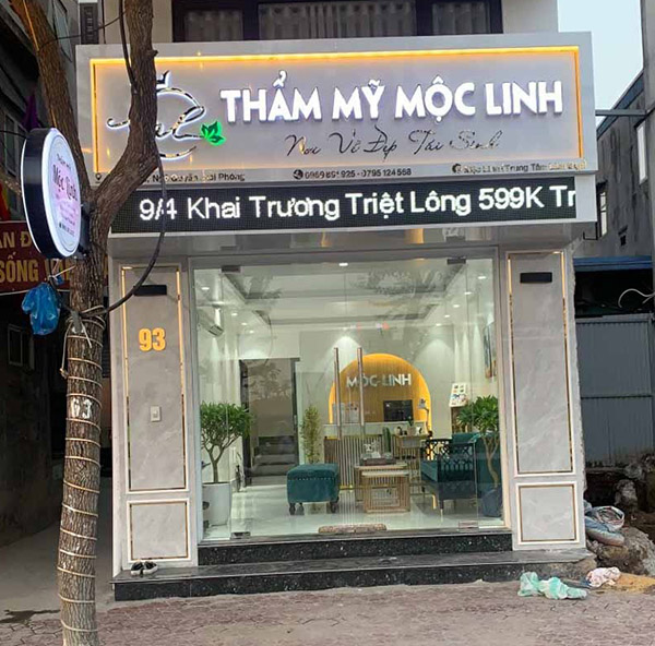 Mẫu bảng hiệu spa mini Mộc Linh