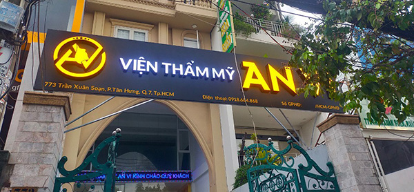 Dự &aacute;n thi c&ocirc;ng bảng hiệu thẩm mỹ viện quận 7