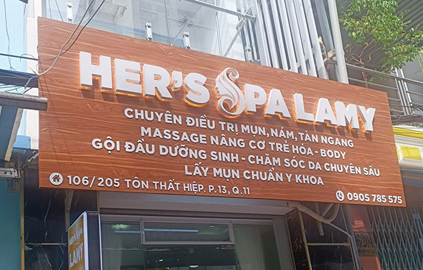 Mẫu biển hiệu spa đẹp độc đ&aacute;o