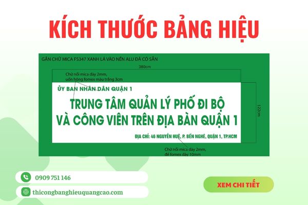 Kích Thước Bảng Hiệu Chuẩn Quy Định & Phong Thủy