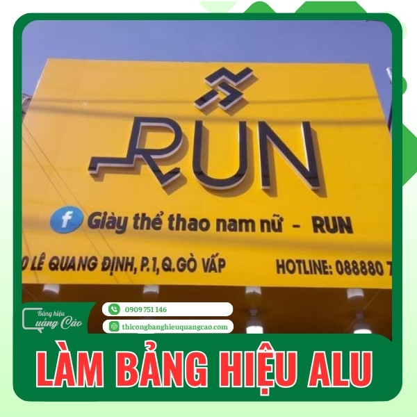 Làm Bảng Hiệu Alu Giá Rẻ, Gắn Chữ Nổi Đẹp, Uy Tín Tại TPHCM