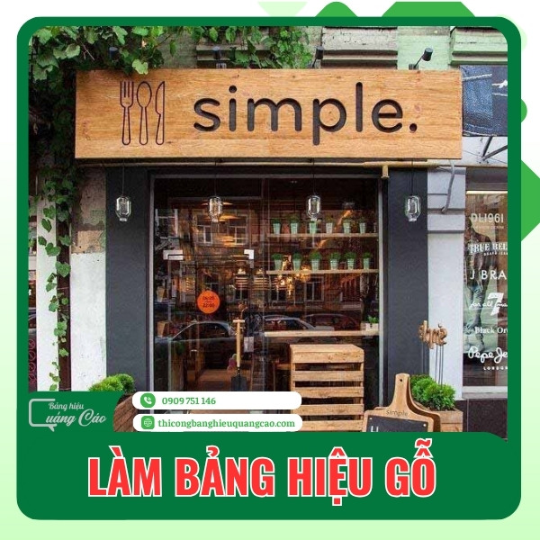  Làm Bảng Hiệu Gỗ Đẹp, Giá Rẻ, Nhỏ Gọn Tại TPHCM