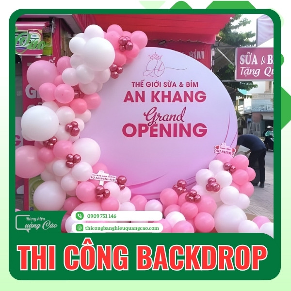 In Ấn Và Thi Công Backdrop Giá Rẻ, Trọn Gói Tại TPHCM