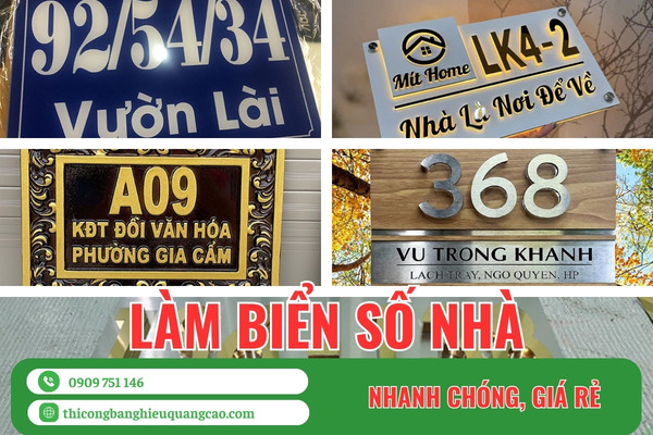 Làm Biển Số Nhà Đẹp, Giá Rẻ, Lấy Ngay Tại TPHCM
