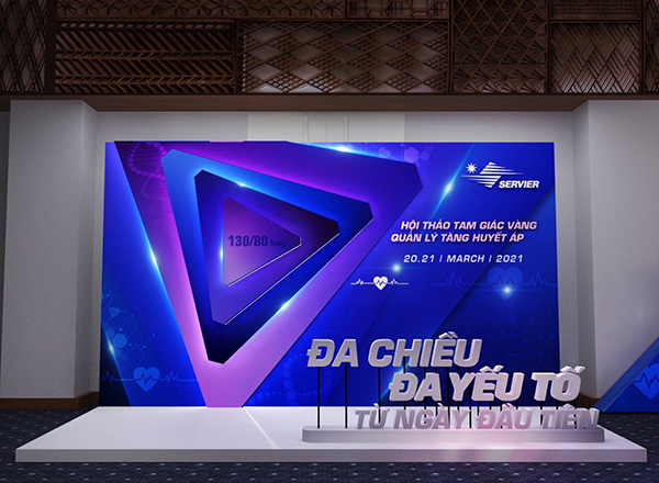 Mẫu backdrop hội thảo tam giác vàng quản lý tăng huyết áp