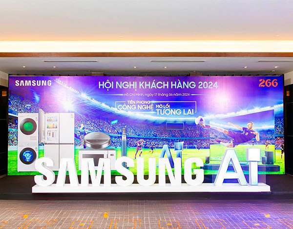 Mẫu backdrop hội thảo hội nghị in PP bồi Formex