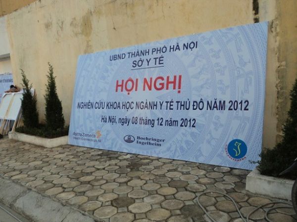 Mẫu backdrop hội nghị nghiên cứu khoa học
