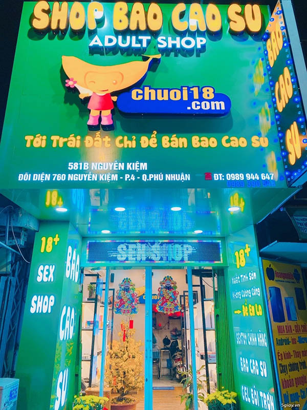 Mẫu bảng hiệu shop bao cao su Chuoi18