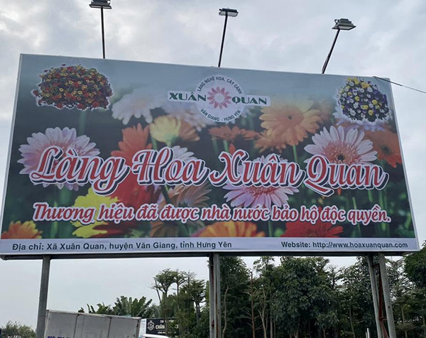 Mẫu bảng hiệu cây cảnh Làng Hoa Xuân Quan